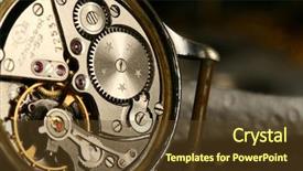  Presentation with mechanism - Slide set having quality circle engineering engineer - mechanism background and a tawny brown colored foreground