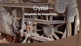  Presentation with steam - Slide deck having steam locomotive rusting for ages background and a tawny brown colored foreground
