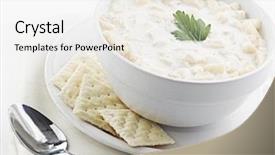  Presentation with clam - PPT theme featuring  background and a  colored foreground