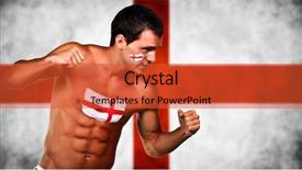  Presentation with england football - Colorful presentation theme enhanced with england football fan is ready backdrop and a red colored foreground