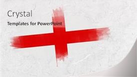  Presentation with parchment - Amazing PPT layouts having england-national-flag-against-parchment backdrop and a white colored foreground