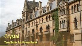  Presentation with christ - Presentation theme having england oxford christ church college background and a tawny brown colored foreground