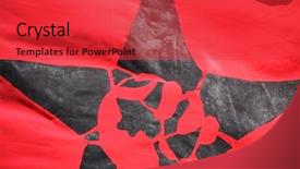  Presentation with revolution - Audience pleasing presentation theme consisting of england revolution - flag with an anarchy fluttering backdrop and a red colored foreground