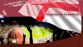  Presentation with england football - Slide deck featuring england-supporters-double-exposure background and a coral colored foreground