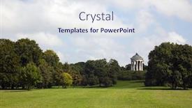  Presentation with hill - Slides featuring english garden - englischer garten munich's largest park background and a sky blue colored foreground