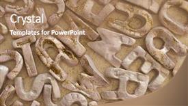  Presentation with language arts - Colorful theme enhanced with english alphabet clay letters background backdrop and a coral colored foreground