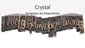  Presentation with english - Theme consisting of english alphabet in wavy row - letterpress wood type printing blocks a script font background and a white colored foreground