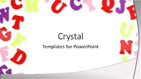  Presentation with english - Presentation theme featuring english-alphabet-isolated-on-white background and a white colored foreground