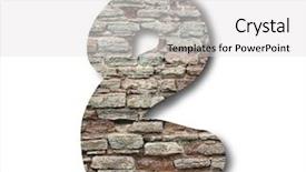  Presentation with white brick - Amazing slides having english alphabet on white background backdrop and a light gray colored foreground