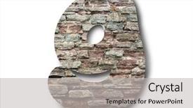  Presentation with white brick - PPT layouts with english alphabet on white background background and a light gray colored foreground