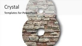  Presentation with white brick - Cool new PPT layouts with english alphabet on white background backdrop and a white colored foreground