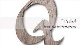  Presentation with wooden english letters alphabet - Beautiful slide deck featuring english alphabet on white background backdrop and a  colored foreground