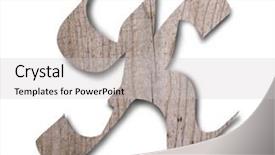  Presentation with wooden english letters alphabet - Audience pleasing slide deck consisting of english alphabet on white background backdrop and a  colored foreground