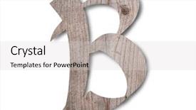  Presentation with wooden english letters alphabet - PPT theme consisting of english alphabet on white background background and a light gray colored foreground