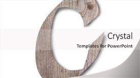  Presentation with wooden english letters alphabet - Colorful PPT theme enhanced with english alphabet on white background backdrop and a white colored foreground