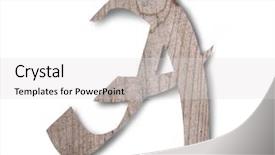  Presentation with wooden english letters alphabet - Amazing PPT theme having english alphabet on white background backdrop and a light gray colored foreground
