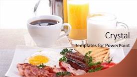 Presentation with english - Theme consisting of english breakfast background and a lemonade colored foreground