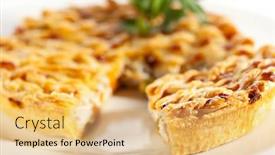  Presentation with english - Audience pleasing PPT layouts consisting of english chicken pie backdrop and a coral colored foreground