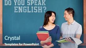  Presentation with people helping each teamwork couple - Presentation design having english chinese language - couple smiling at each other background and a ocean colored foreground