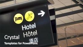  Presentation with chinese language - Amazing theme having english chinese language - hotel sign at airport backdrop and a dark gray colored foreground