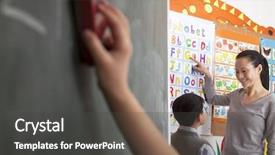  Presentation with chinese language - Amazing PPT layouts having english chinese language - teacher teaching student the alphabet backdrop and a dark gray colored foreground