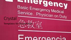  Presentation with emergency room - Cool new PPT theme with english chinese language - trilingual emergency room sign backdrop and a red colored foreground
