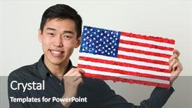  Presentation with national - PPT theme enhanced with english chinese language - young asian student showing us background and a dark gray colored foreground
