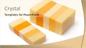  Presentation with cheddar - PPT theme consisting of english-classic-five-cheddar-cheese background and a blonde colored foreground