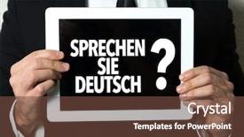 Presentation with german - Amazing presentation theme having english conversation - do you speak german backdrop and a tawny brown colored foreground