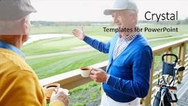  Presentation with two men climbing - Presentation theme with english conversation - two aged men with tea background and a light gray colored foreground