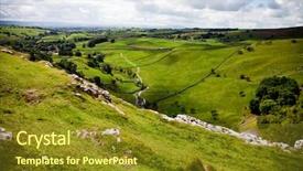  Presentation with national - Slides having english countryside - beautiful landscape in yorkshire dales background and a gold colored foreground