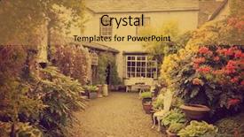  Presentation with lake front - Slide set enhanced with english countryside - garden at the front background and a yellow colored foreground