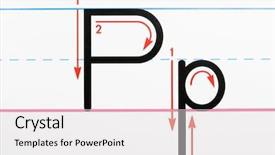  Presentation with letter - Amazing slides having english education - close up of letter p backdrop and a white colored foreground