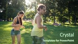  Presentation with latin america communities - Theme with english exercise - man and woman dancing latin background and a tawny brown colored foreground