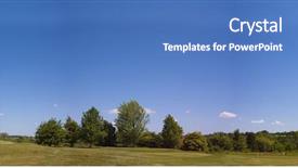  Presentation with acrylic nail course presentation - Beautiful slide set featuring english flag - summer golf course panorama backdrop and a  colored foreground