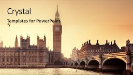  Presentation with gothic - Beautiful PPT layouts featuring english gothic archtecture - big ben and westminster backdrop and a blonde colored foreground