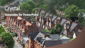  Presentation with english - Amazing PPT theme having english homes nottingham backdrop and a tawny brown colored foreground