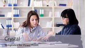  Presentation with english teacher - PPT layouts enhanced with english homework - young student and teacher background and a light gray colored foreground