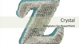  Presentation with fonts - Theme having english language arts - fonts that are stitched background and a soft green colored foreground