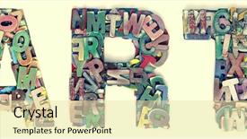  Presentation with word art text edited - Audience pleasing theme consisting of english language arts - word art made up backdrop and a soft green colored foreground