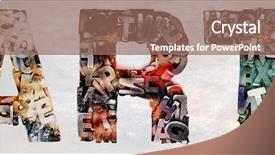  Presentation with art - Colorful slide deck enhanced with english language arts - word art madt from lots backdrop and a violet colored foreground