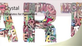  Presentation with art - Beautiful slides featuring english language arts - word art madt from lots backdrop and a coral colored foreground