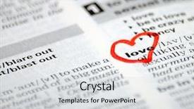  Presentation with dictionary - Theme consisting of english language arts - word selection in the dictionary background and a light gray colored foreground