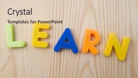  Presentation with letter - Audience pleasing slide set consisting of english learning - letter magnets a b c backdrop and a lemonade colored foreground