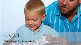  Presentation with abc - Colorful PPT theme enhanced with english learning - little 3 year old toddler backdrop and a light blue colored foreground