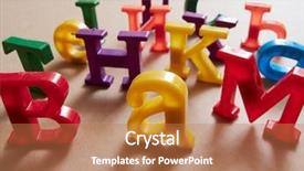  Presentation with alphabet - Slides featuring english learning - plastic alphabet letters background and a coral colored foreground