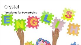  Presentation with education puzzle - Presentation theme with drugs - drug addict businessman background and a gray colored foreground.