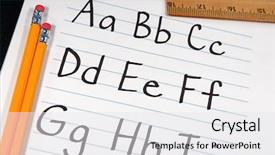  Presentation with alphabet - Presentation consisting of english lesson - written letter of the alphabet background and a white colored foreground