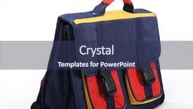  Presentation with literature - Presentation enhanced with english literature - backpack for school background and a tawny brown colored foreground