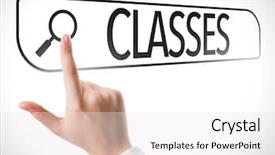  Presentation with search - Beautiful slide deck featuring english literature - classes written in search bar backdrop and a white colored foreground